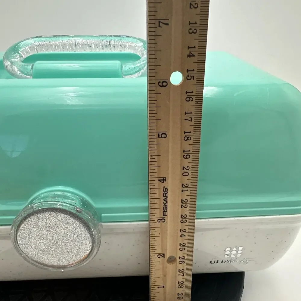 Caboodles Ulta Beauty Two Tone Funfetti Sparkle Makeup Storage Case With Mirror